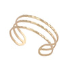 Metal Geometric Butterfly Leaves Flowers Armband With Electroplating Design