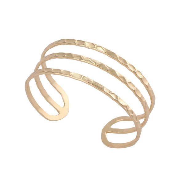 Metal Geometric Butterfly Leaves Flowers Armband With Electroplating Design
