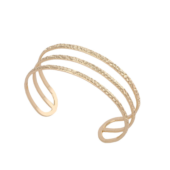 Metal Geometric Butterfly Leaves Flowers Armband With Electroplating Design