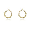 Metal Geometric Circle Hollow Electroplated Earrings For Women