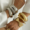 Metal Geometric Cross Spring Bracelet With Electroplating Design Fashion Trend Style