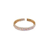 Metal Geometric Diamondencrusted Open Bracelet