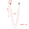 Metal Geometric Electroplating Long Tassel Style Earrings And Necklace Set For Women