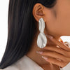 Metal Geometric Exaggerated Irregular Water Drop Stitching Electroplated Women's Ring Pendant Earrings