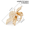 Metal Geometric Fivepetal Flower Stereo Open Winding Ring Electroplated Ins Style For Women