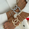 Metal Geometric Hollow Opening Bracelet With Electroplating For Women Minimalist Style