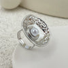Metal Geometric Hollow Ring Electroplated For Women