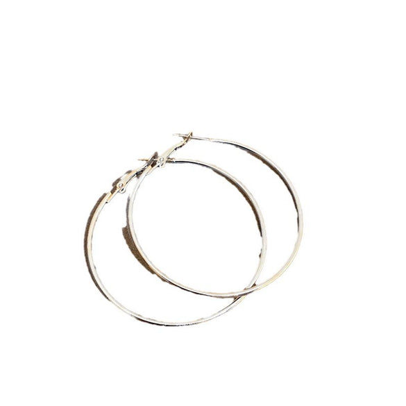 Metal Geometric Hoop Earrings Highend Luxury Electroplating Style For Women