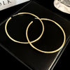 Metal Geometric Hoop Earrings Highend Luxury Electroplating Style For Women