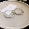 Metal Geometric Hoop Earrings Highend Luxury Electroplating Style For Women