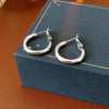Metal Geometric Hoop Earrings Highend Luxury Electroplating Style For Women