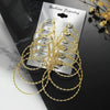 Metal Geometric Hoop Earrings Set Fashion Stylish Exaggerated Electroplated For Women