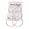 Metal Geometric Hoop Earrings Set Fashion Stylish Exaggerated Electroplated For Women