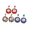 Metal Geometric Hoop Earrings Set In Round And Oval Shapes Small Fixed Earlobe Design Versatile Unisex Jewelry With Fine Craftsmanship