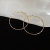 Metal Geometric Hoop Round Earrings For Women With Electroplating