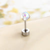 Metal Geometric Inlay Titanium Steel Earrings For Unisex Piercing