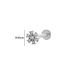 Metal Geometric Inner Tooth Thread Flat Bottom Rod Butterfly Flower Lip Nail Ear Bone Nail Puncture Jewelry For Women With Electroplating Treatment