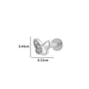 Metal Geometric Inner Tooth Thread Flat Bottom Rod Butterfly Flower Lip Nail Ear Bone Nail Puncture Jewelry For Women With Electroplating Treatment