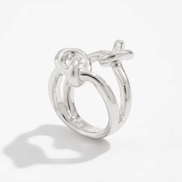 Metal Geometric Irregular Ring With Electroplating For Women