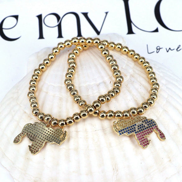 Metal Geometric Micropaved Adjustable Bracelet Jewelry