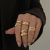 Metal Geometric Personality Electroplated Spring Bracelet With Irregular Wave Opening Design