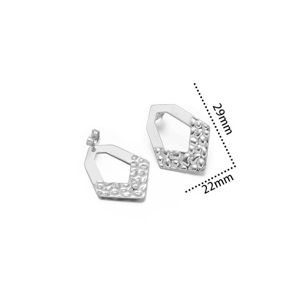 Metal Geometric Semiembossed Peach Heart Water Drop Jewelry Accessories Ear Pin Ear Stud Diy Pendant Earring Base With Electroplating