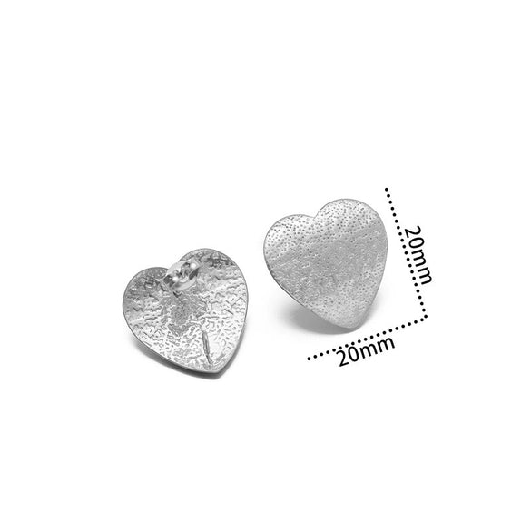 Metal Geometric Semiembossed Peach Heart Water Drop Jewelry Accessories Ear Pin Ear Stud Diy Pendant Earring Base With Electroplating