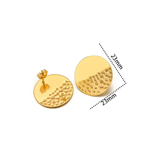 Metal Geometric Semiembossed Peach Heart Water Drop Jewelry Accessories Ear Pin Ear Stud Diy Pendant Earring Base With Electroplating