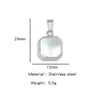 Metal Geometric Square Stainless Steel Dripping Oil Pendant Necklace