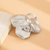 Metal Geometric Stereo Flower Ring With Electroplating For Women