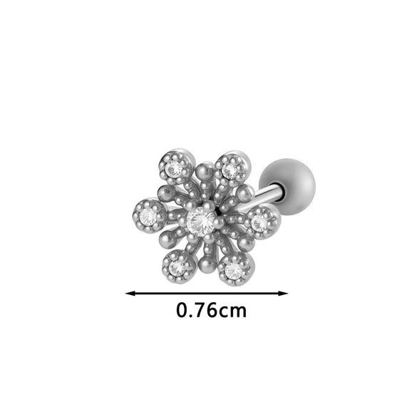 Metal Geometric Style Electroplating Stainless Steel Ear Studs For Women