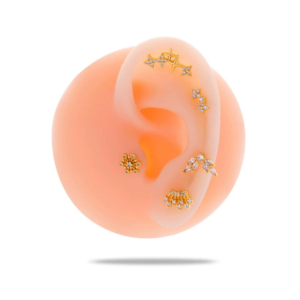 Metal Geometric Style Electroplating Stainless Steel Ear Studs For Women