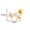 Metal Geometric Style Electroplating Stainless Steel Ear Studs For Women