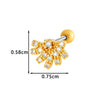 Metal Geometric Style Electroplating Stainless Steel Ear Studs For Women