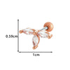 Metal Geometric Style Electroplating Stainless Steel Ear Studs For Women