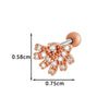 Metal Geometric Style Electroplating Stainless Steel Ear Studs For Women