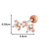 Metal Geometric Style Electroplating Stainless Steel Ear Studs For Women