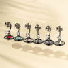 Metal Geometric Type Zirconia Set Pendant Piercing Earrings For Women