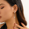 Metal Geometric U Shape Drop Earrings With Electroplating