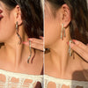 Metal Geometric U Shape Drop Earrings With Electroplating