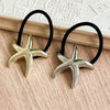Metal Geometric Women's Hair Rope With Electroplating Cold And Simple Style High Elasticity