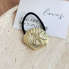 Metal Geometric Women's Hair Rope With Electroplating Cold And Simple Style High Elasticity