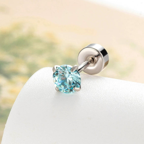 Metal Geometric Zircon Earrings With Eight Heart And Eight Arrows And Fashion Style