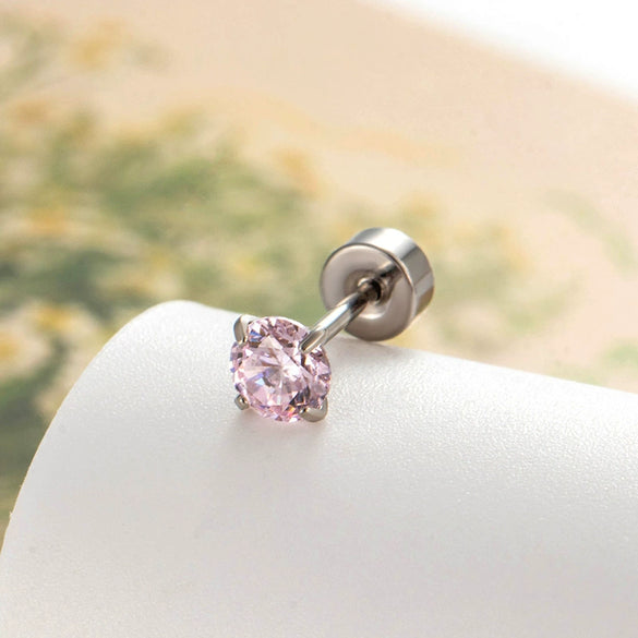 Metal Geometric Zircon Earrings With Eight Heart And Eight Arrows And Fashion Style