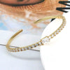 Metal Geometric Zircon Open Bracelet For Women