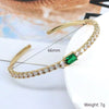Metal Geometric Zircon Open Bracelet For Women