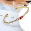 Metal Geometric Zircon Open Bracelet For Women