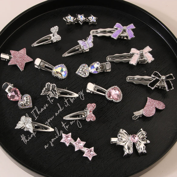 Metal Hairpin Heart Star Shape Handmade Sweet Girly Style Hair Accessories