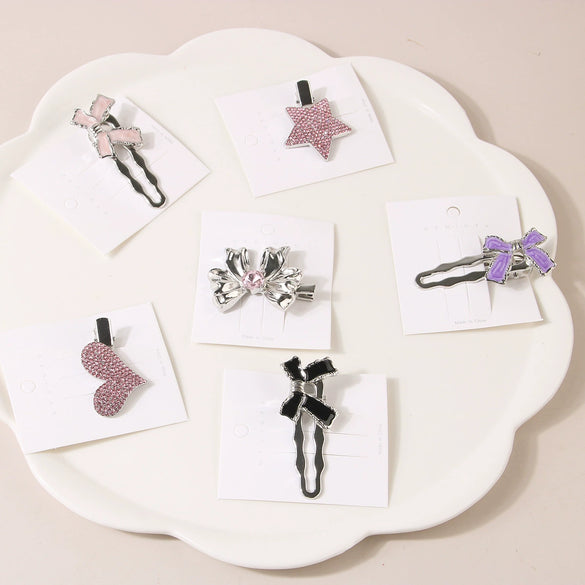 Metal Hairpin Heart Star Shape Handmade Sweet Girly Style Hair Accessories