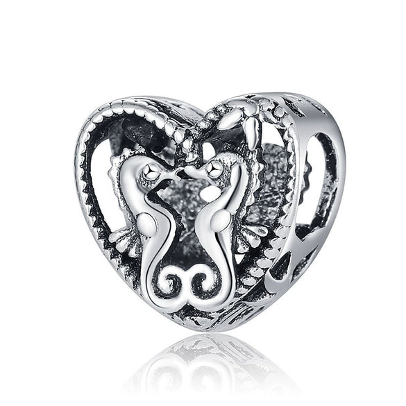 Metal Heart And Key Shaped Diy Accessories Pendant Beads With Totem Pattern For Bracelet Necklace Electroplated